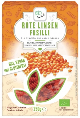 FUSILLI AUS ROTEN LINSEN